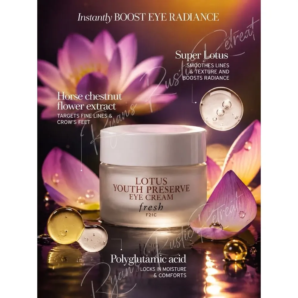 fresh - Lotus Youth Preserve Eye Cream - 0.5 fl oz/ 15 mL - No Box